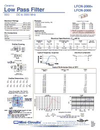 Datasheet LFCN-2000D+ manufacturer Mini-Circuits